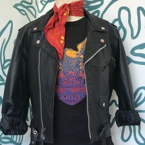 Vtg Bikers Dream Apparel Leather Moto Jacket